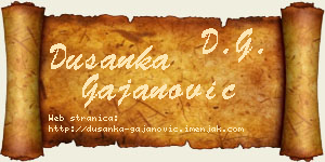 Dušanka Gajanović vizit kartica